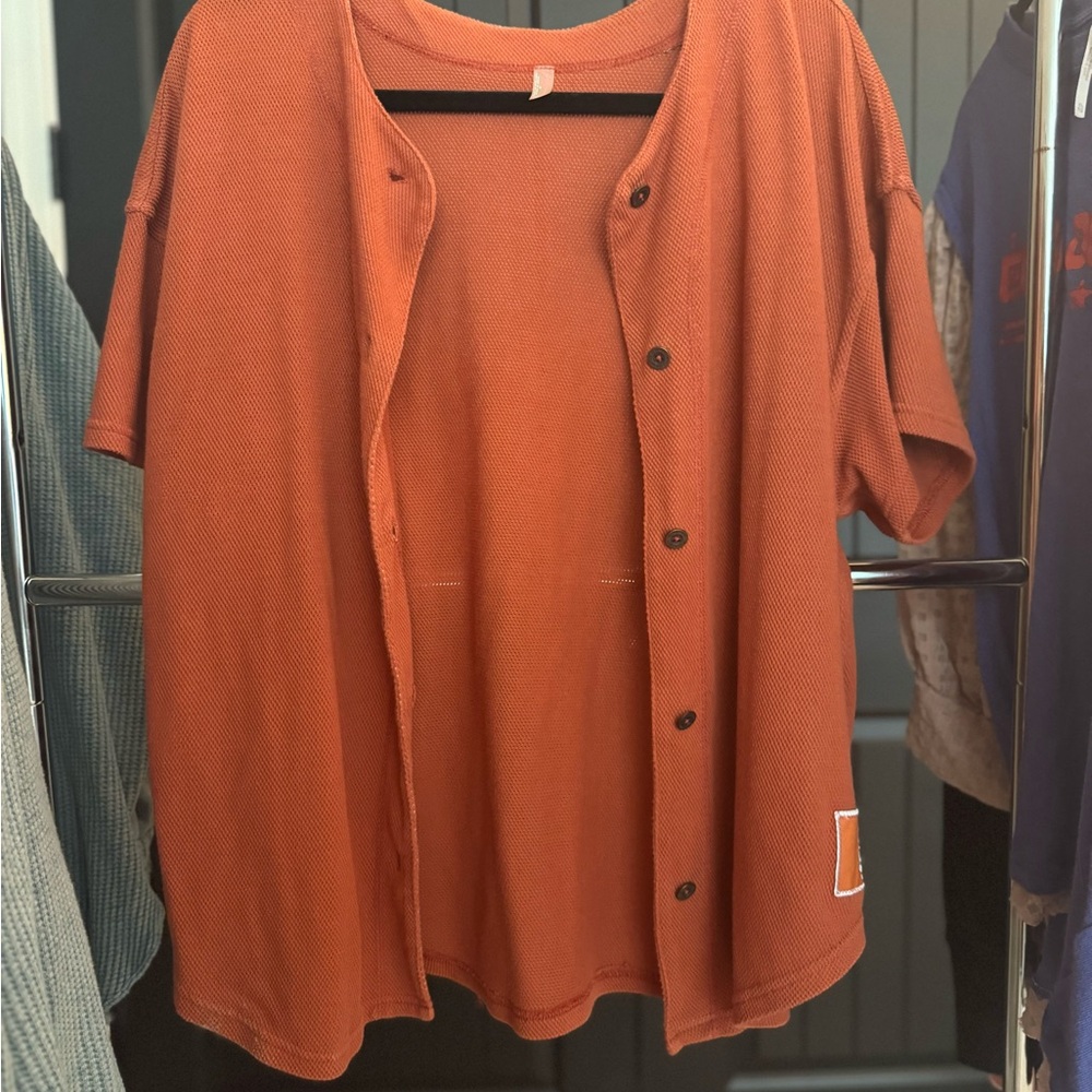 Rust Button-Up Shirt by Free People